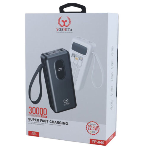 پاوربانک فست شارژ یوشیتا YP-040 QC3.0 PD 22.5W ظرفیت 30000 میلی آمپر ساعت - تصویر 7